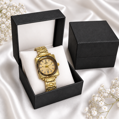 TIMEFY Rain Two-Tone Crystal Watch