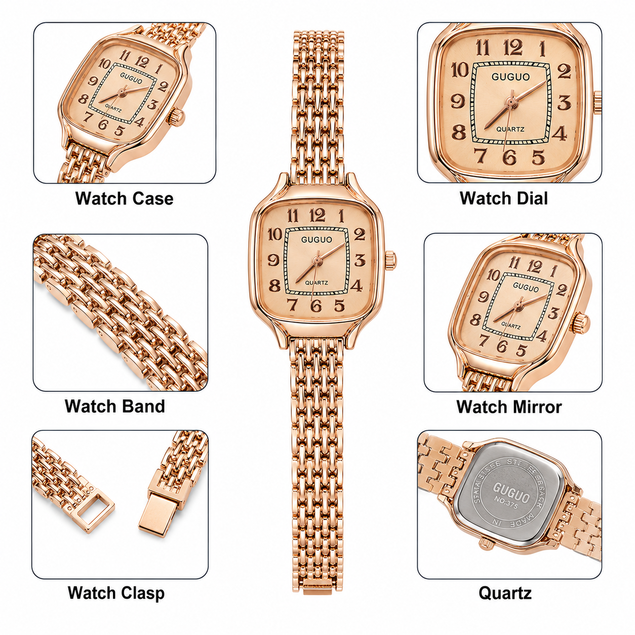 Classic Retro Square Watch