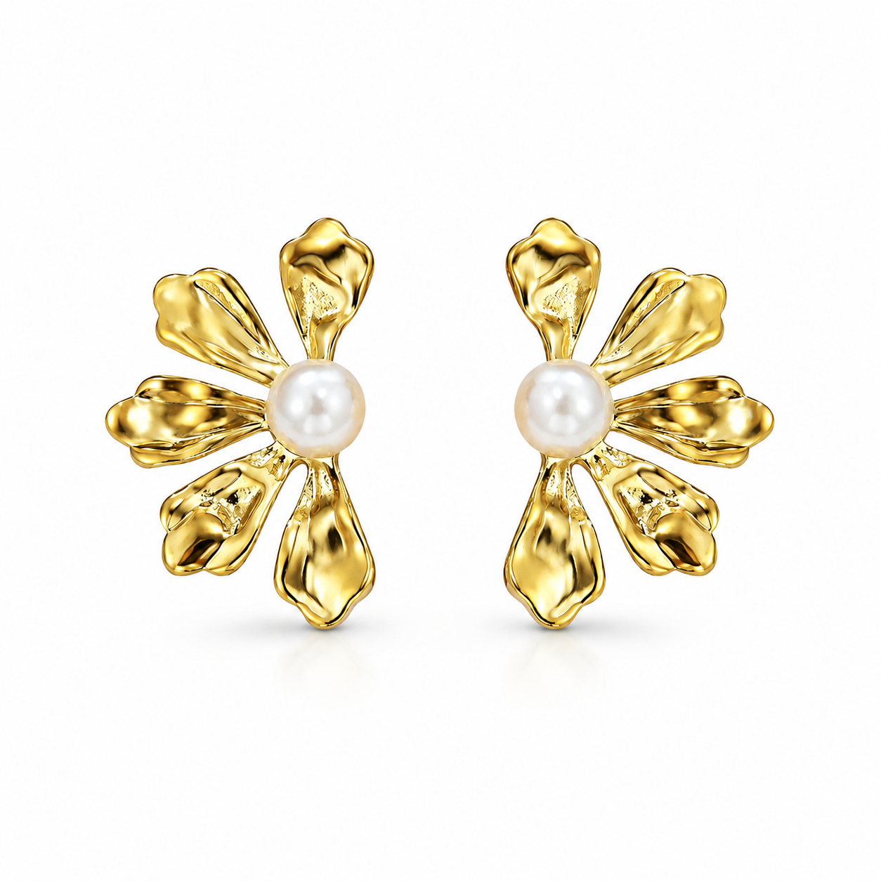 Pearl Petal Earrings