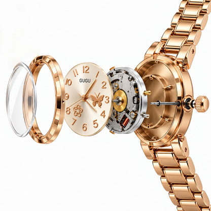 Butterfly Bloom Rose Gold Watch