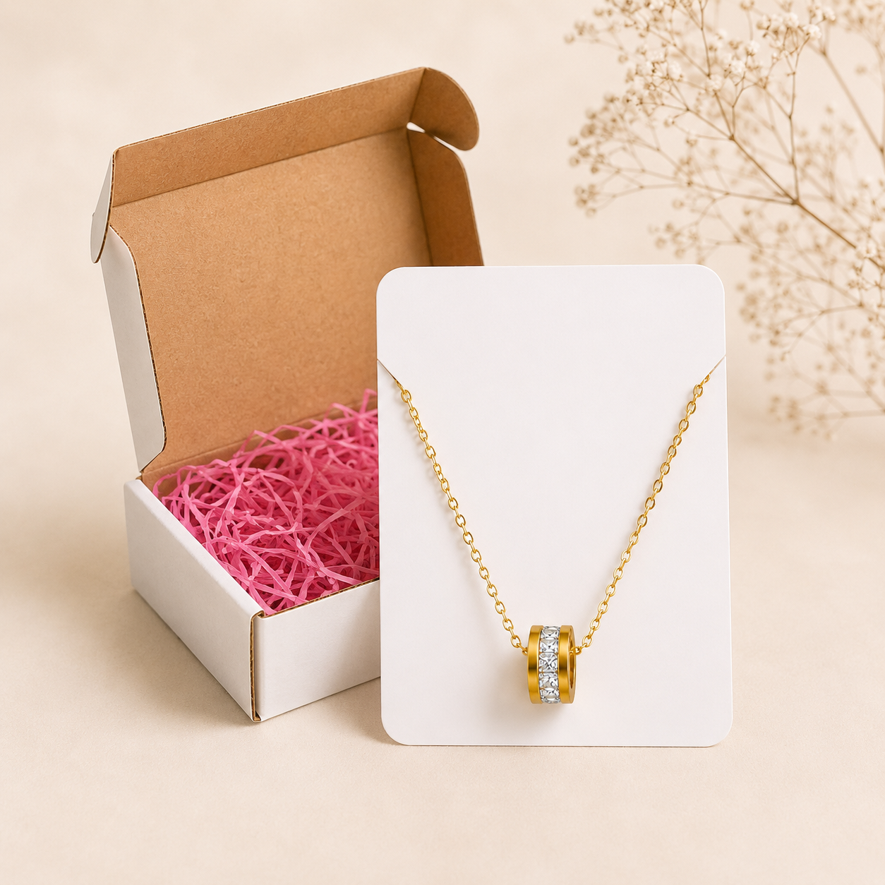 Crystal Halo Pendant Necklace