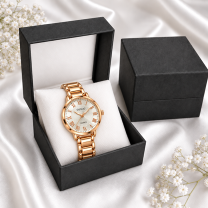 GUGUO Roman Elegance Gold Watch