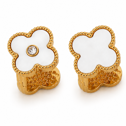 Double-Sided Clover Stud Earrings