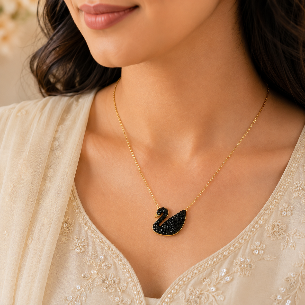Swan Pendant Necklace