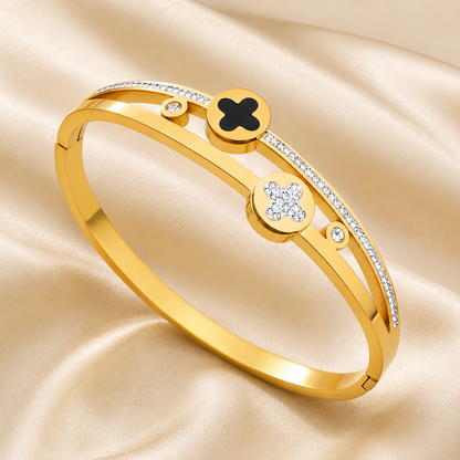 Clover Crystal Bangle