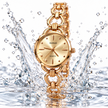 Gold Open-Link Chain Watch