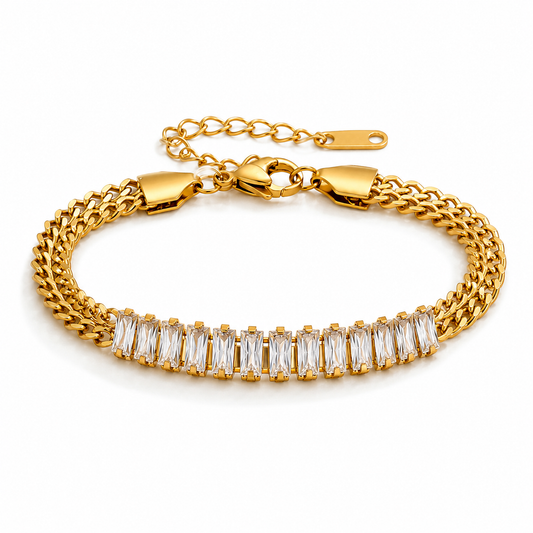 Golden Crystal Bracelet