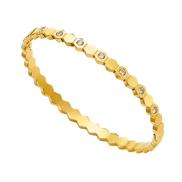 Hexagon Stone Bracelet