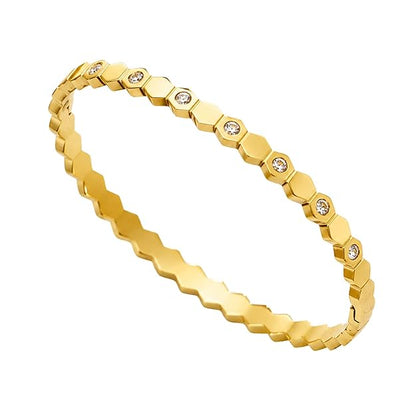 Hexagon Stone Bracelet