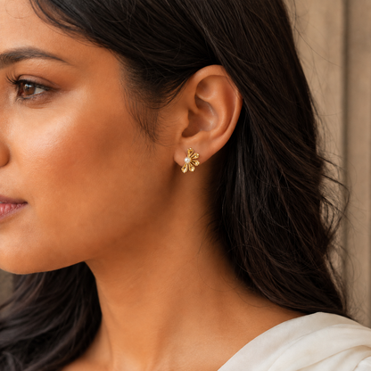 Pearl Petal Earrings