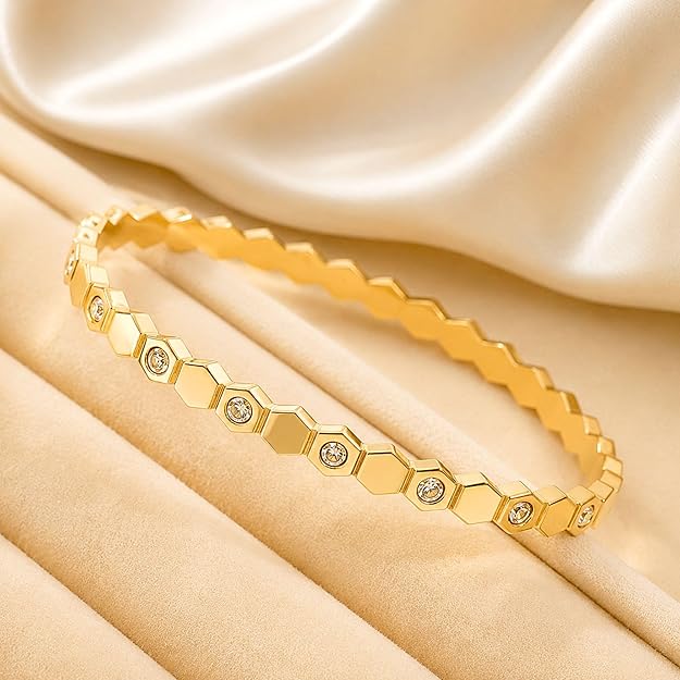 Hexagon Stone Bracelet