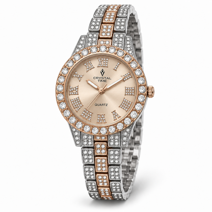 Two-Tone Diamond Roman Watch