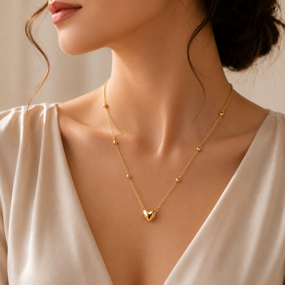 Sparkling Unique Heart Design Necklace