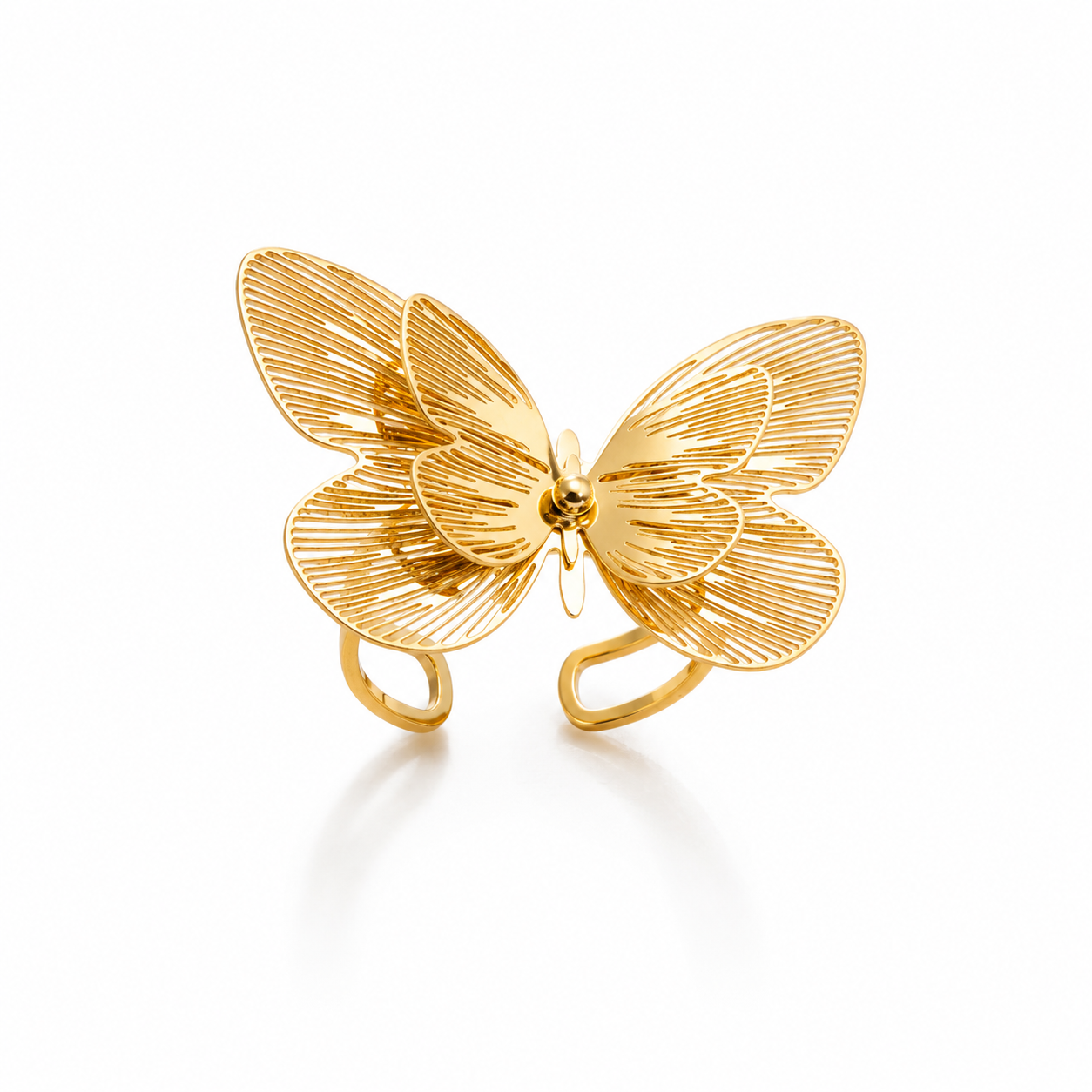 Double Butterfly Adjustable  Ring