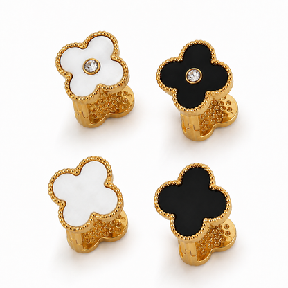 Double-Sided Clover Stud Earrings