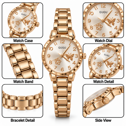 Butterfly Bloom Rose Gold Watch