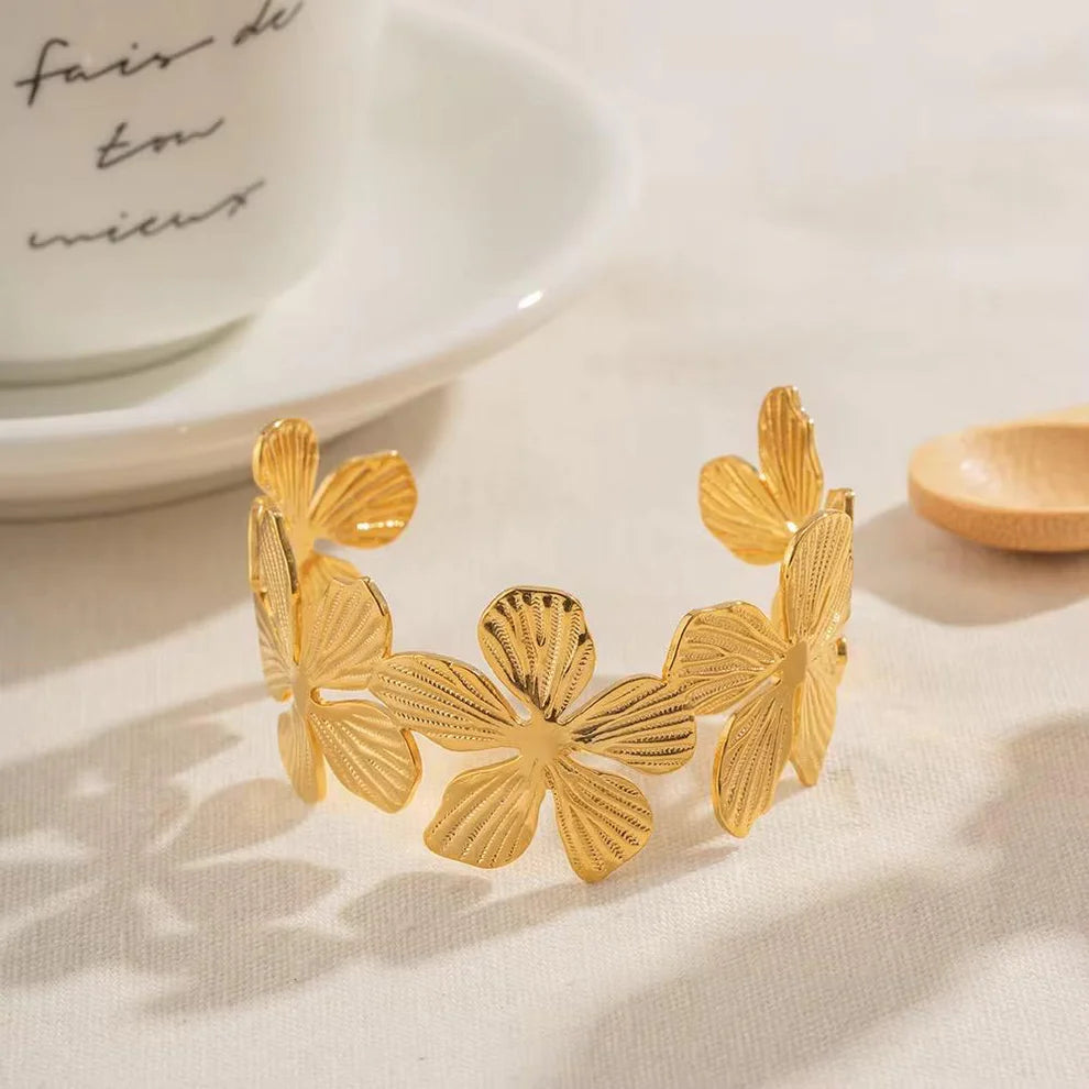Flower Cuff Bracelet