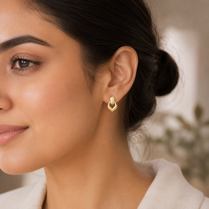 Sculpted Aura Drop Earrings