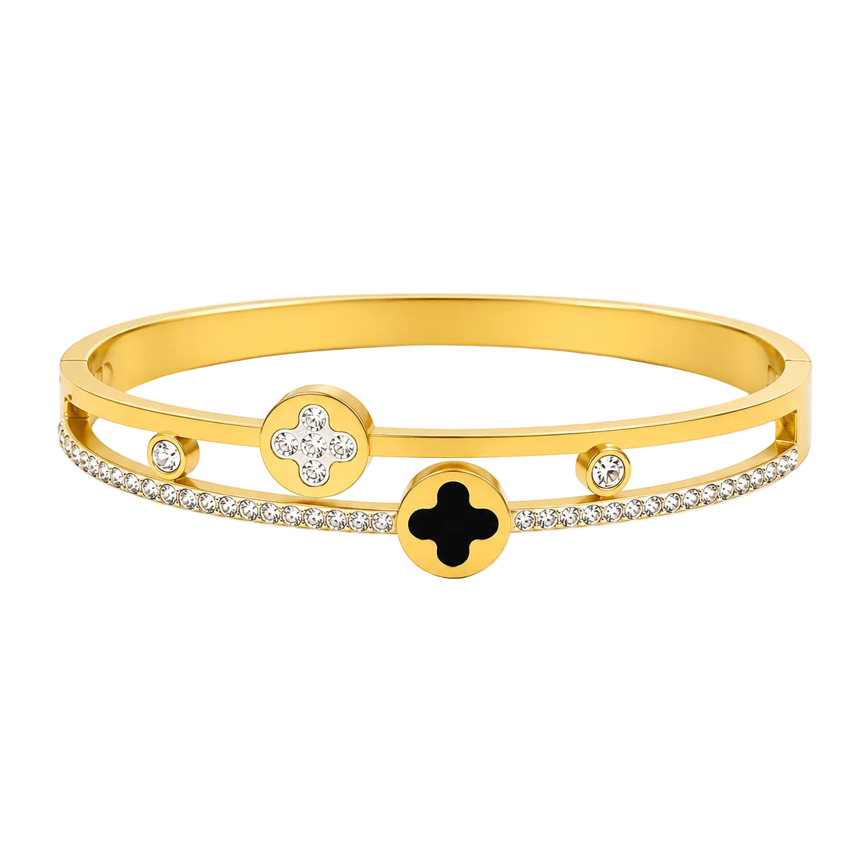 Clover Crystal Bangle