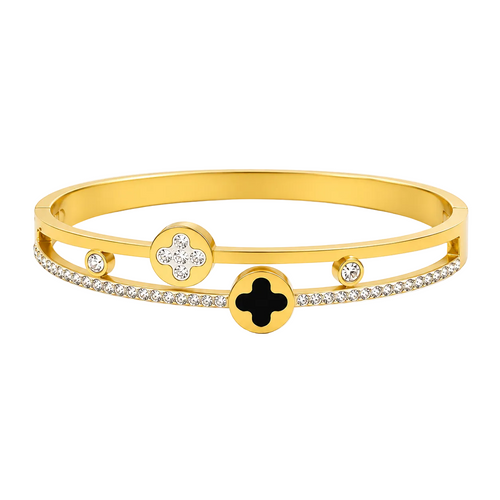 Clover Crystal Bangle