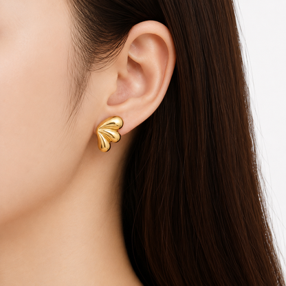 Floral Shell Ear Studs