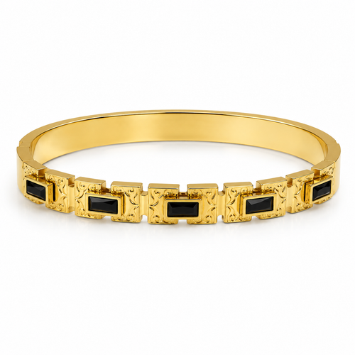 Black Stone Bangle