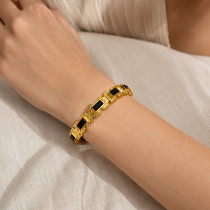 Black Stone Bangle