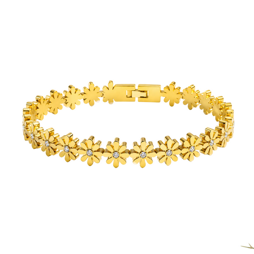 Daisy Flower Stone Bracelet