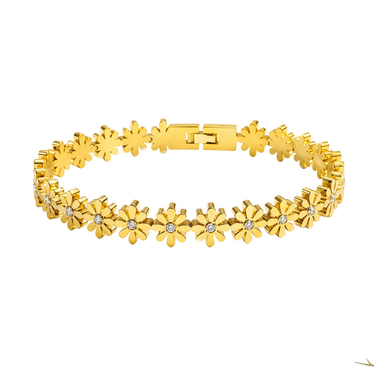 Daisy Flower Stone Bracelet
