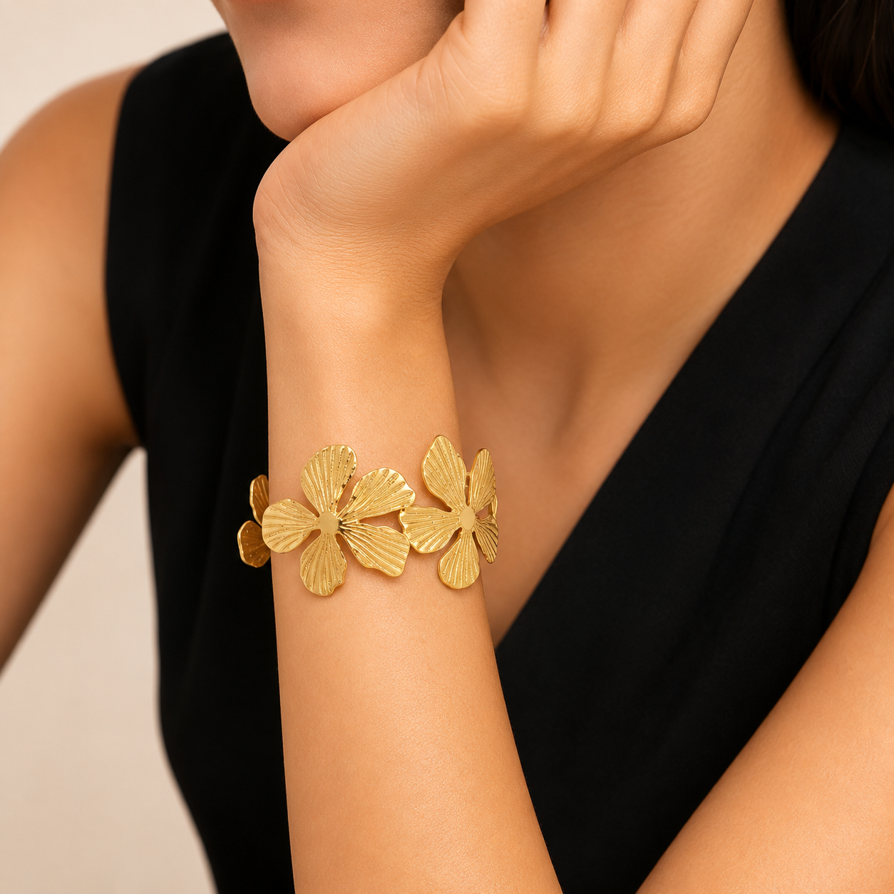 Flower Cuff Bracelet