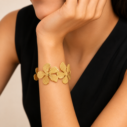 Flower Cuff Bracelet