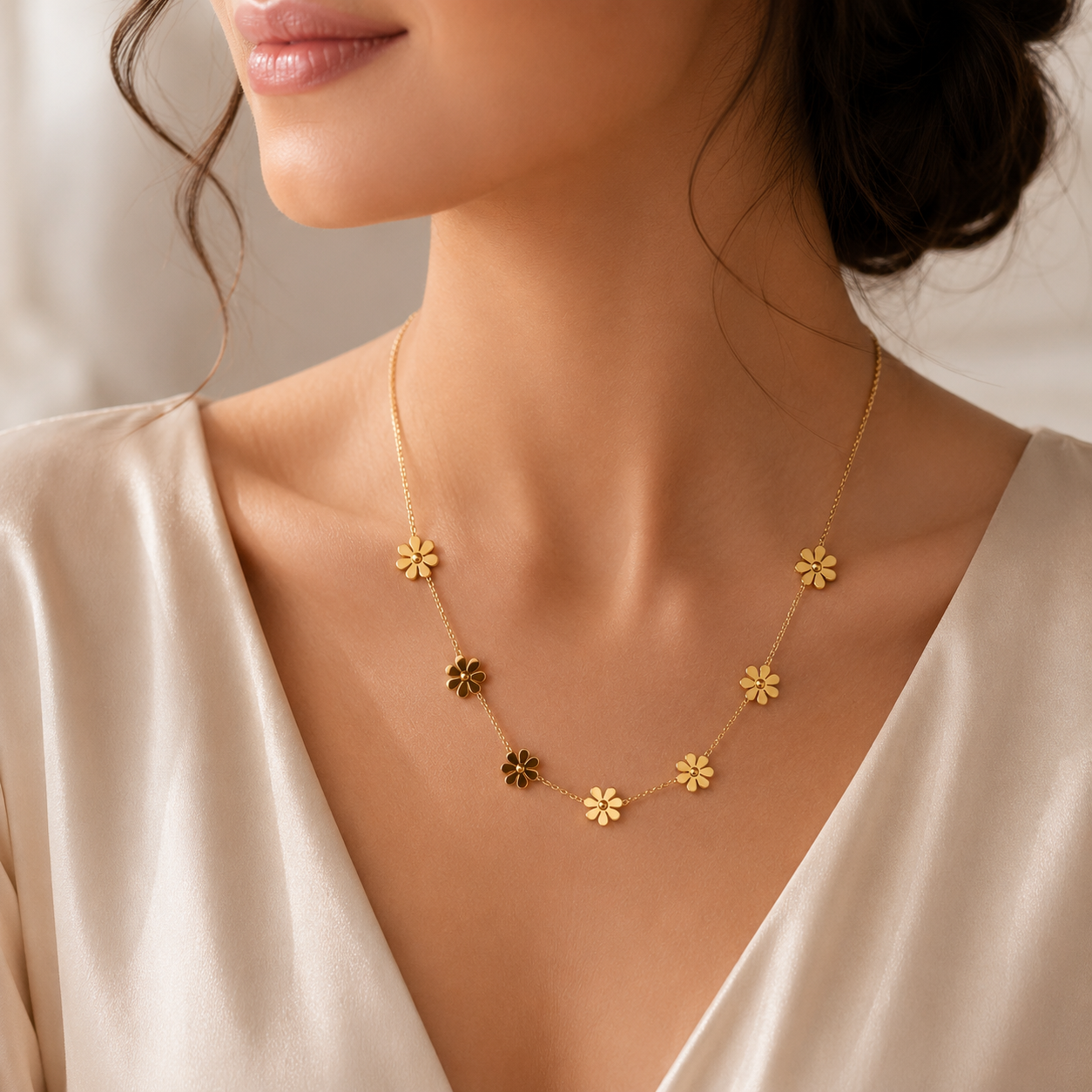 Sunflower Daisy Flower Necklace