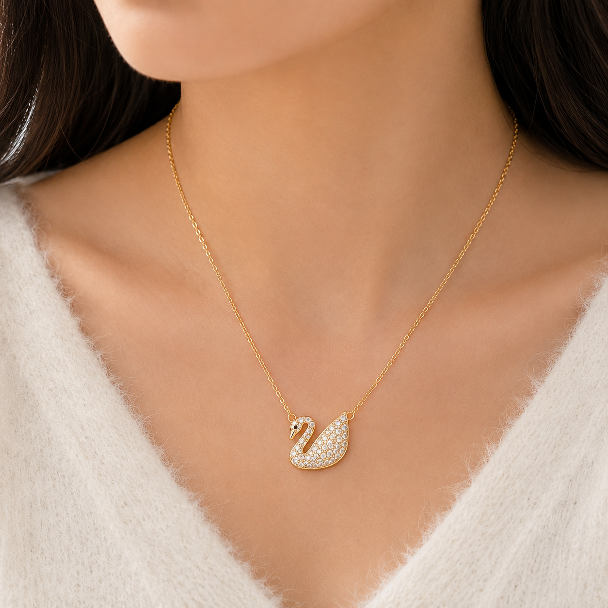 Swan Pendant Necklace
