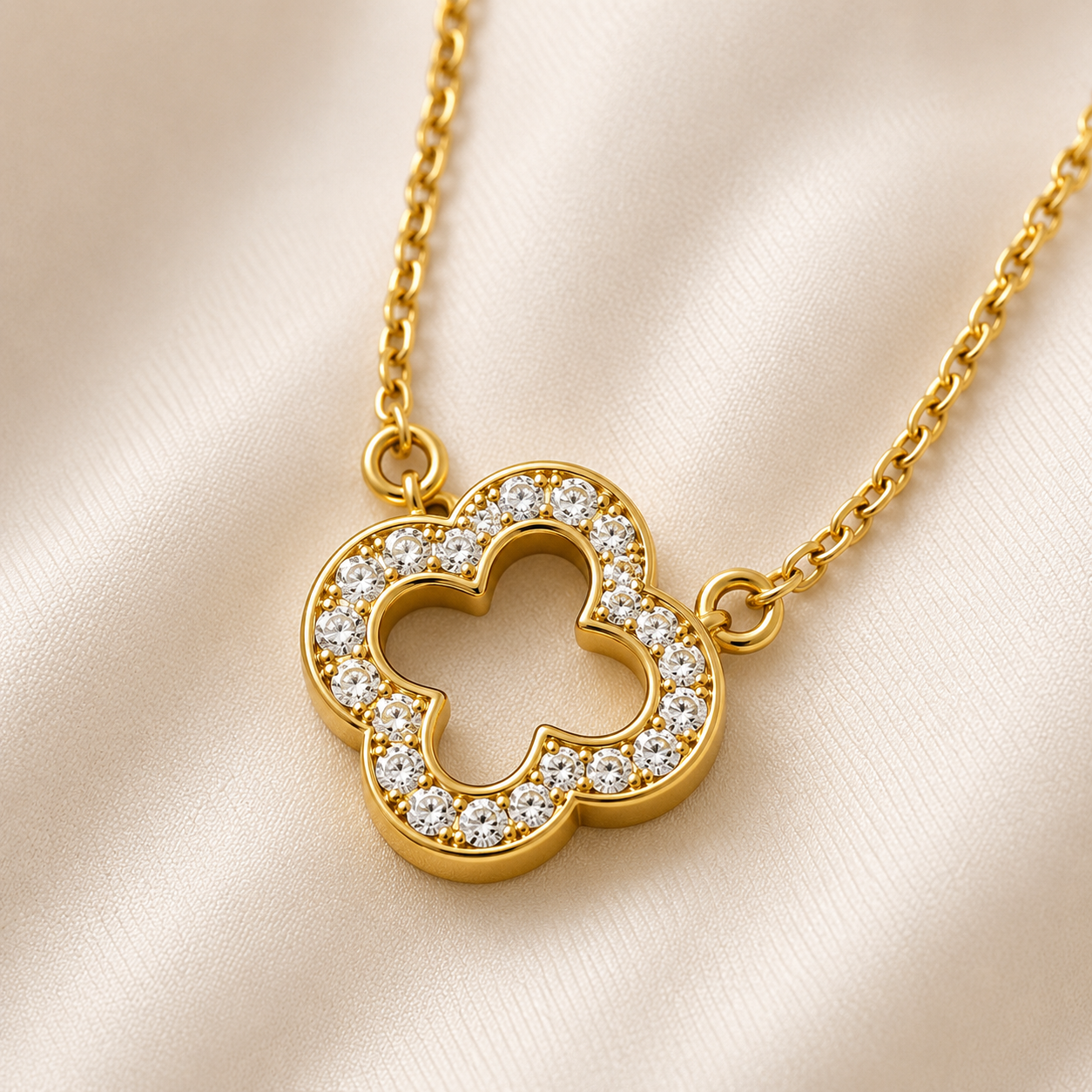 Clover Stone Necklace