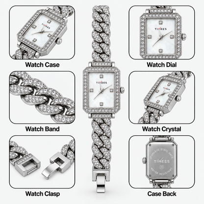 Crystal Link Silver Watch