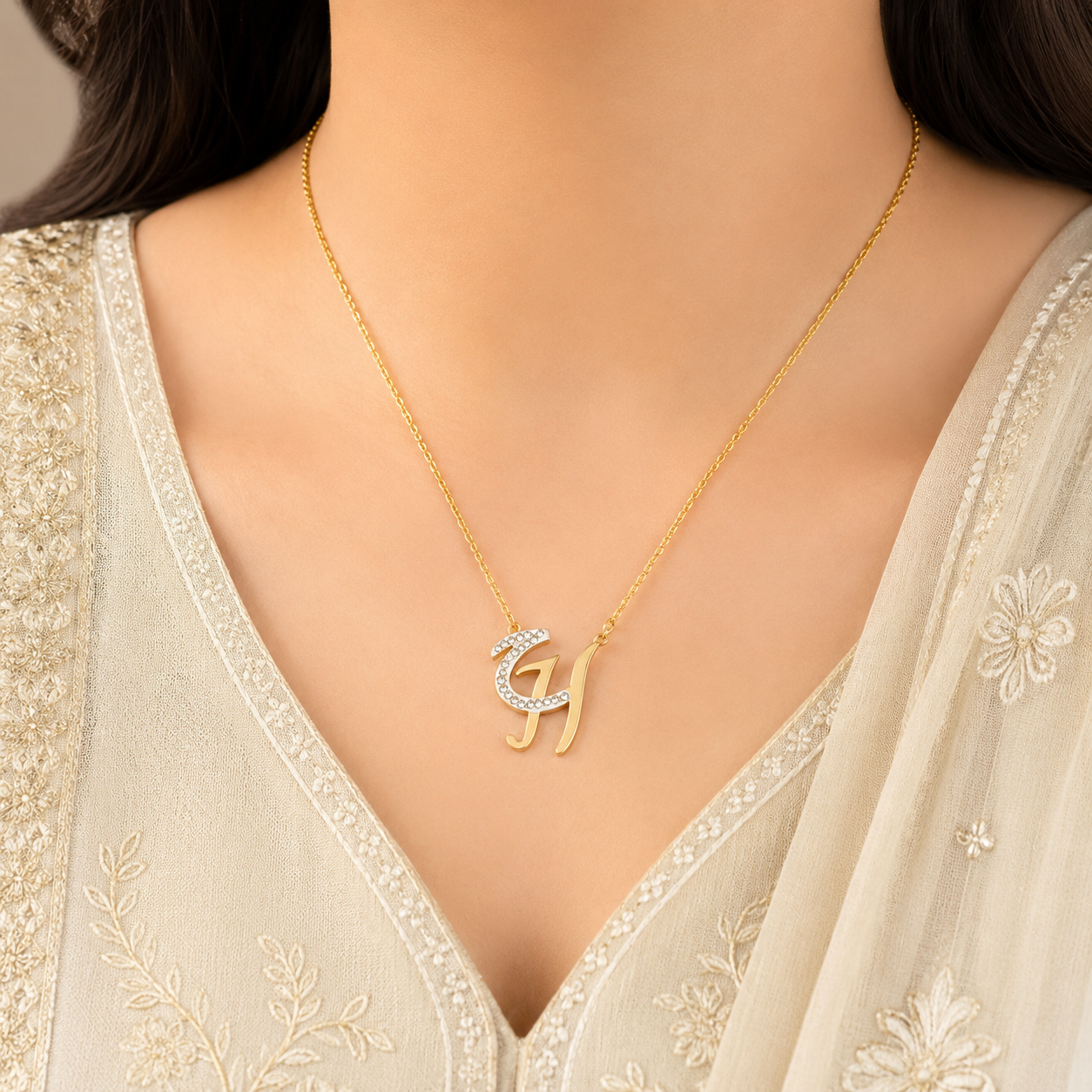Letter Pendant Necklace