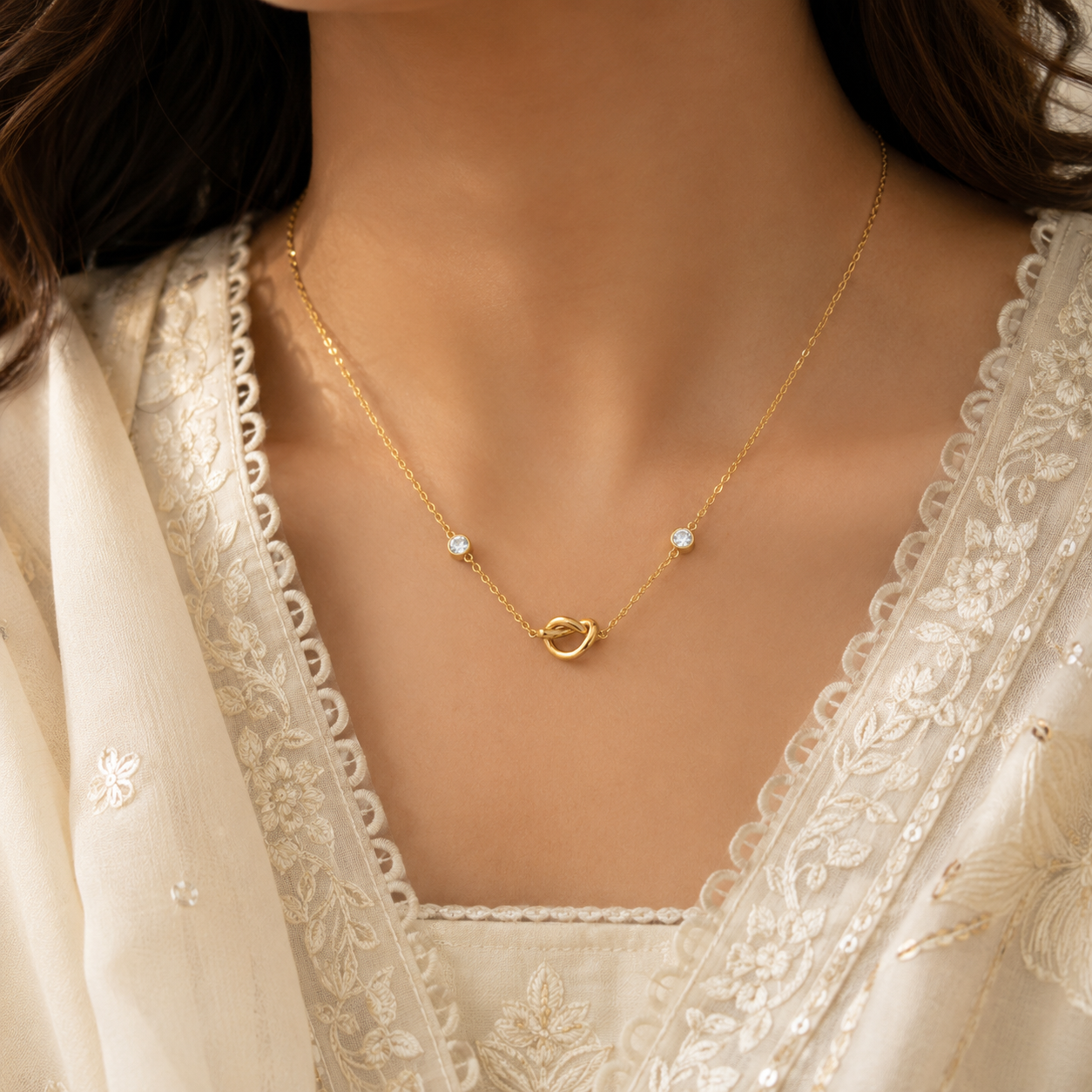 Golden Knot Necklace