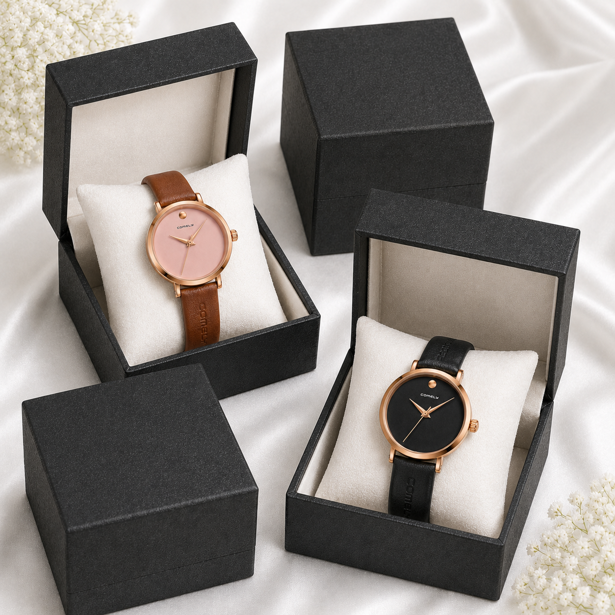 Minimalist Round Dial Leather Watch