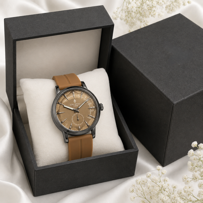 Diamond Cut Silicone Strap Analog Watch