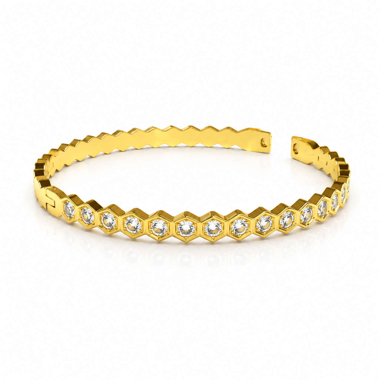 Hexagon Stone Bracelet