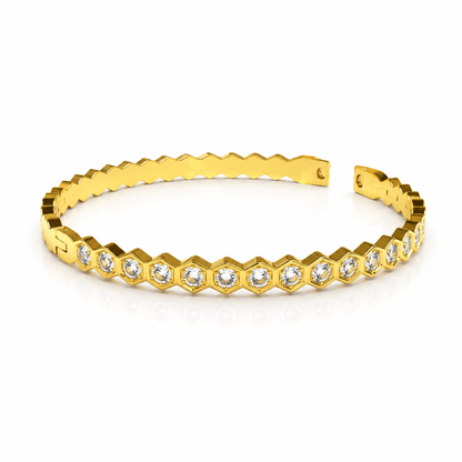 Hexagon Stone Bracelet