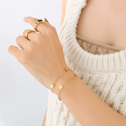 Double Heart Layer Bracelet