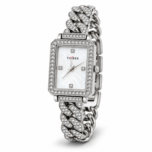 Crystal Link Silver Watch