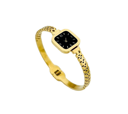 Golden Classic Dial Watch Bangle