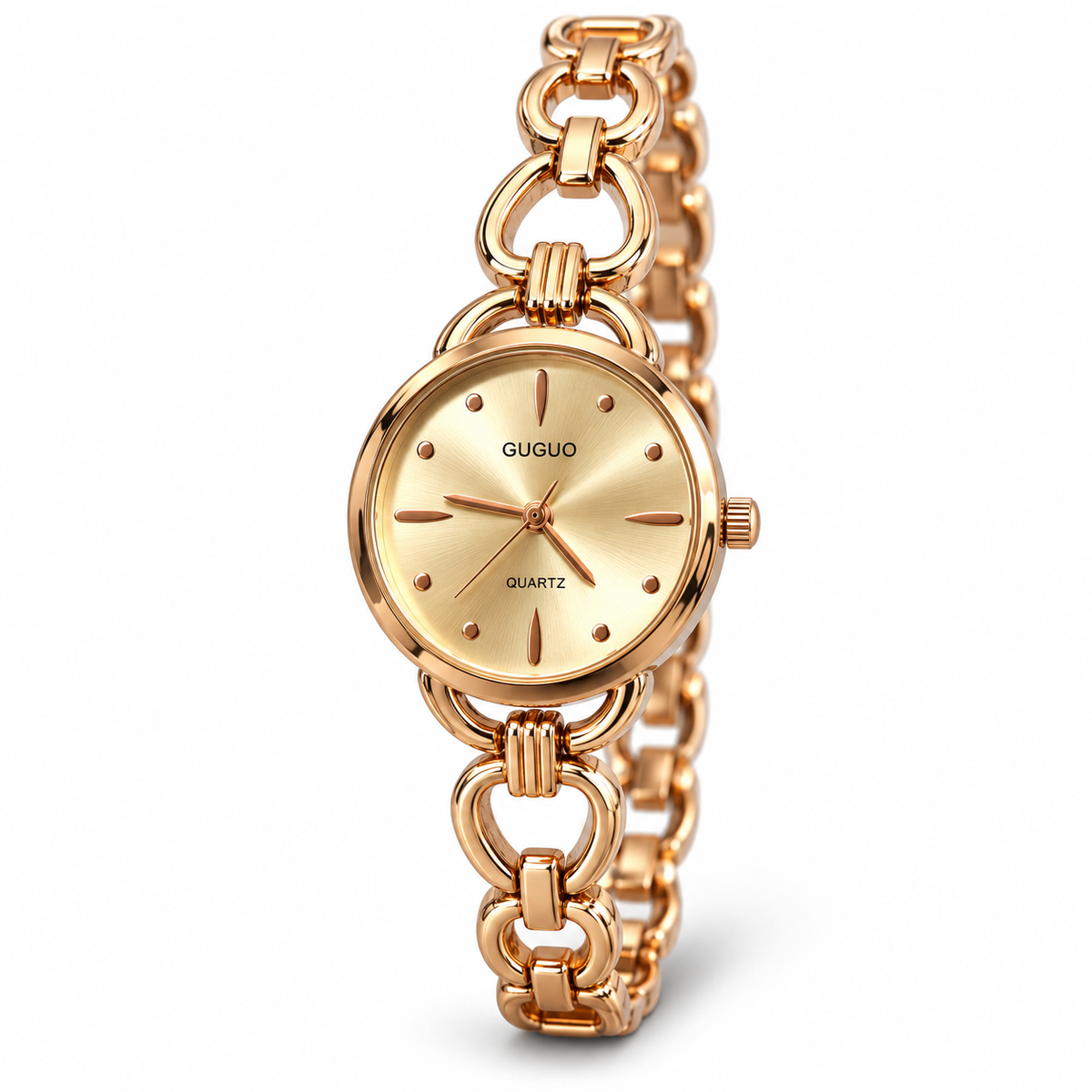 Gold Open-Link Chain Watch