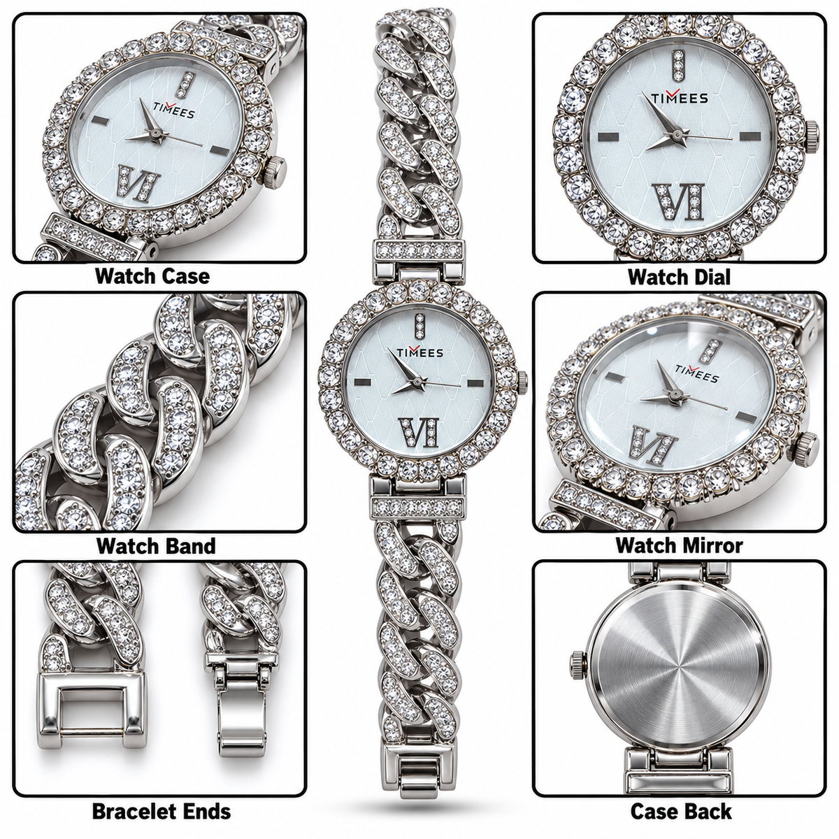 TIMEES Sparkling Jewelry-Style Watch