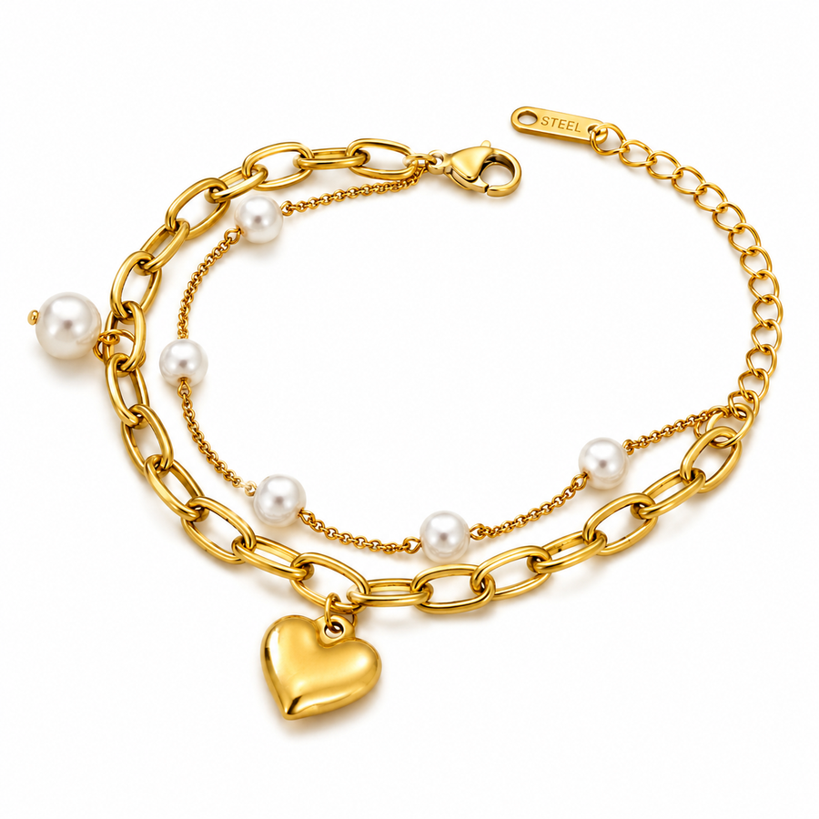 Pearl Heart Bracelet