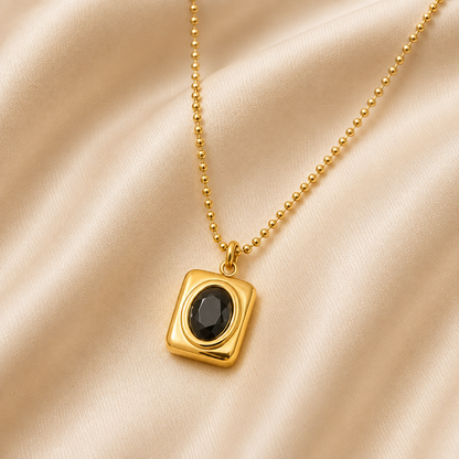 Midnight Gem Pendant Necklace