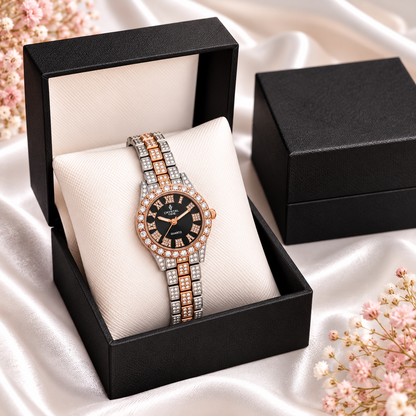 Two-Tone Diamond Roman Watch