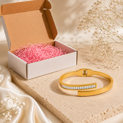 Crystal Open Cuff Bracelet